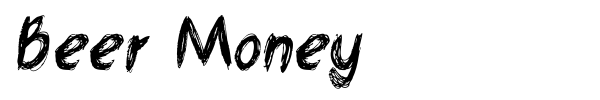 Beer Money font preview